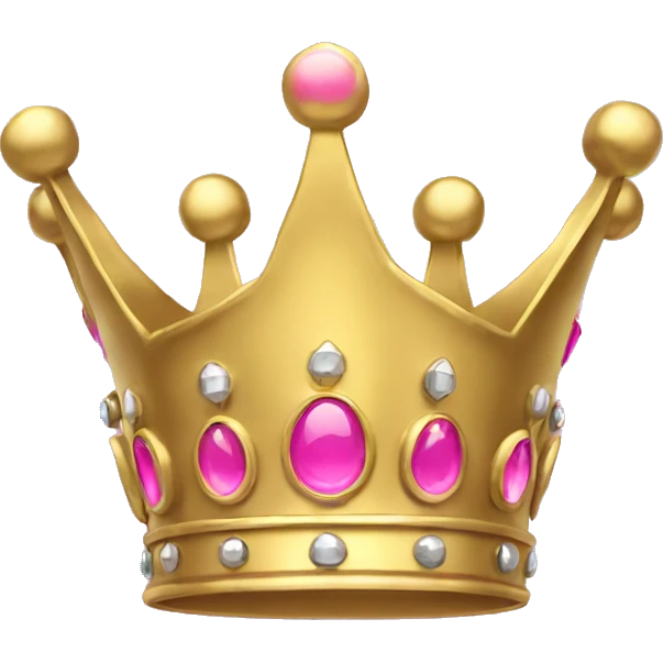 Gold crown with pink accents emoji
