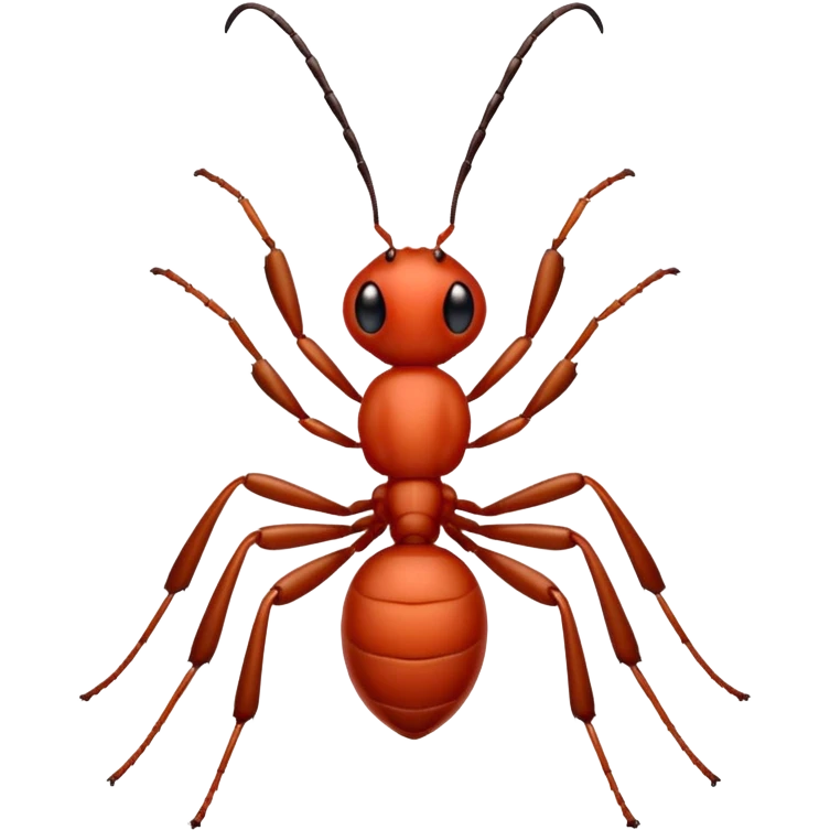 Red ant cartoon style emoji