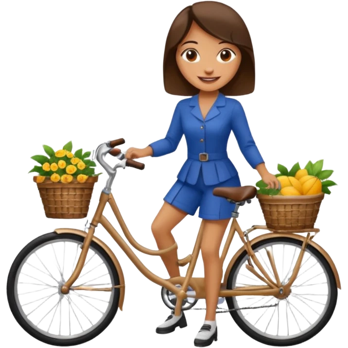 Lady with bicycle emoji