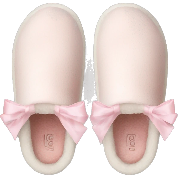 White Ugg slippers light pink bows  emoji