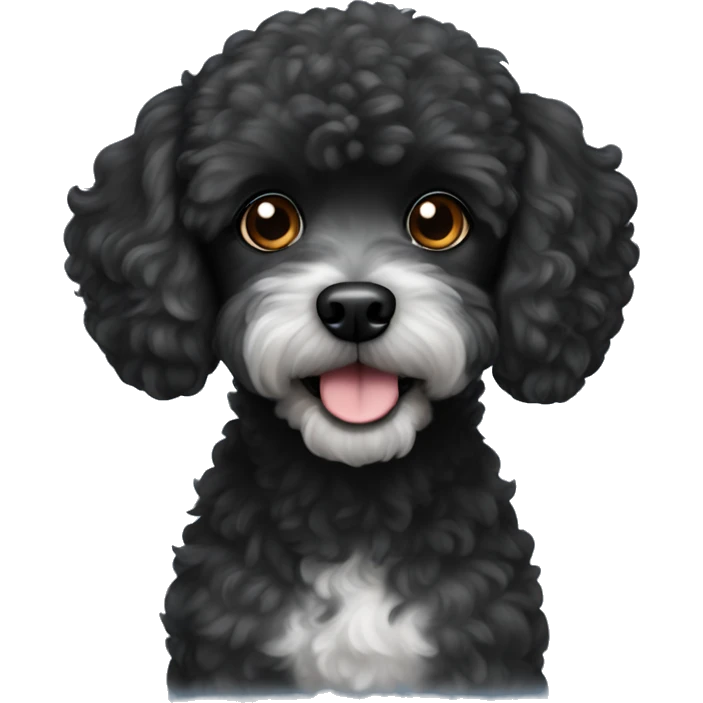 Small Black poodle mix emoji