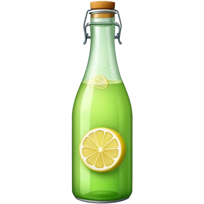 Lemonade green juice bottle emoji