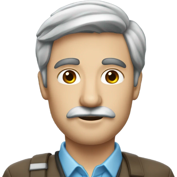 Brunette male geophysicist with darker moustache  emoji
