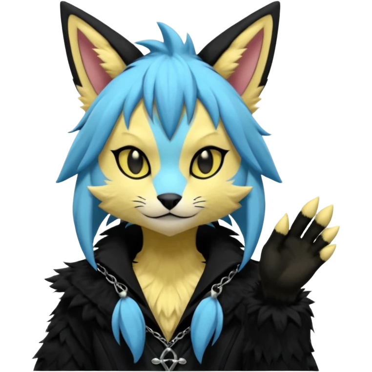Cool gothic cute Kemonomimi Nekomimi Japanese Anime Kemono Furry Style Manectric-Vernid-Zeraora-Sergal-Fursuit-furry-fursona emoji