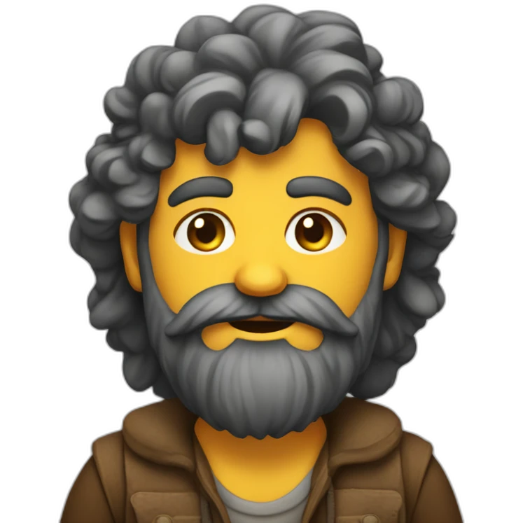 barbu chevelu emoji
