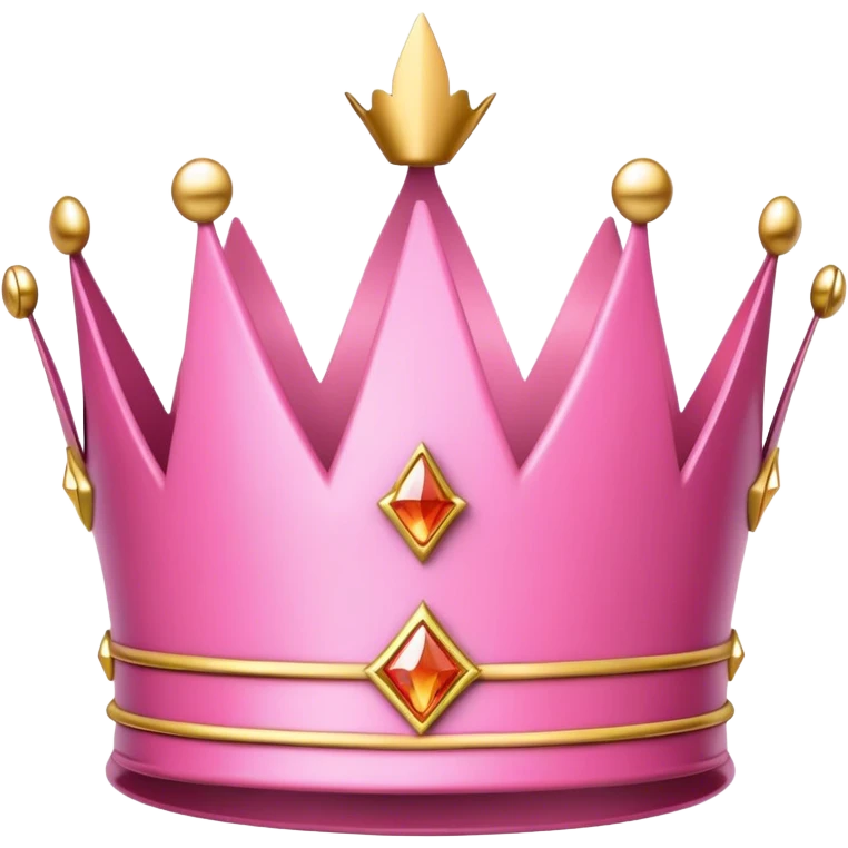 Pink crown emoji