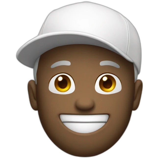 Emoji smiling with a white cap a  emoji