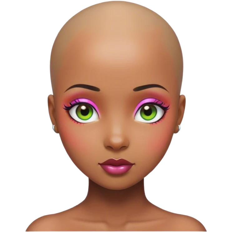 Bald black girl emoji