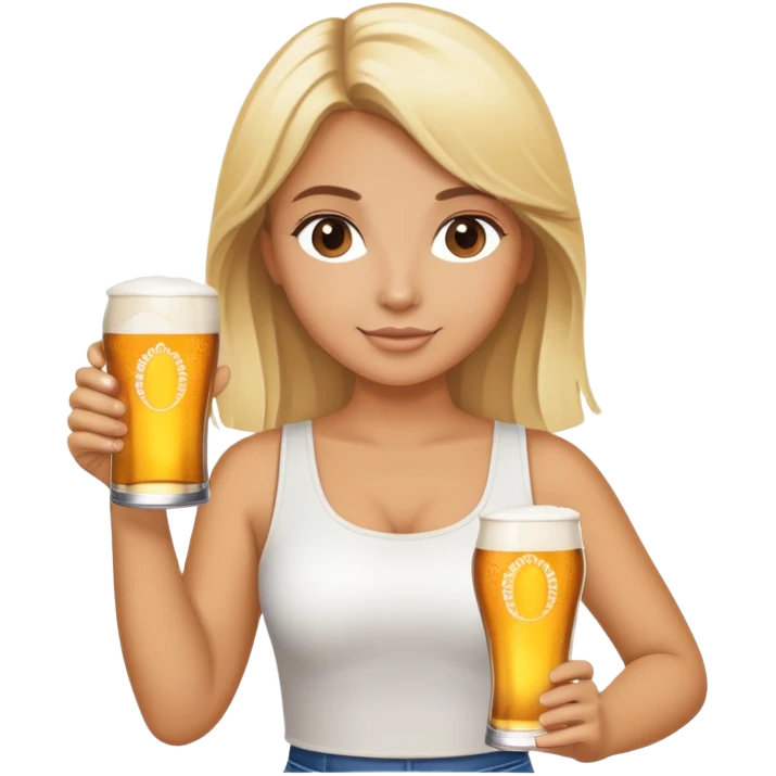 blonde girl with corona beer emoji