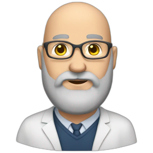 fat graybearded bald teacher emoji