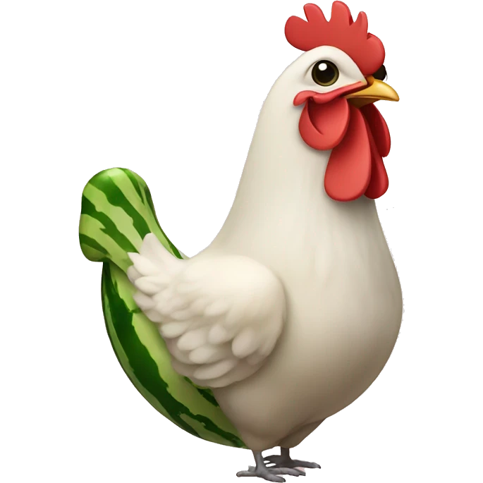 Chicken watermelon emoji