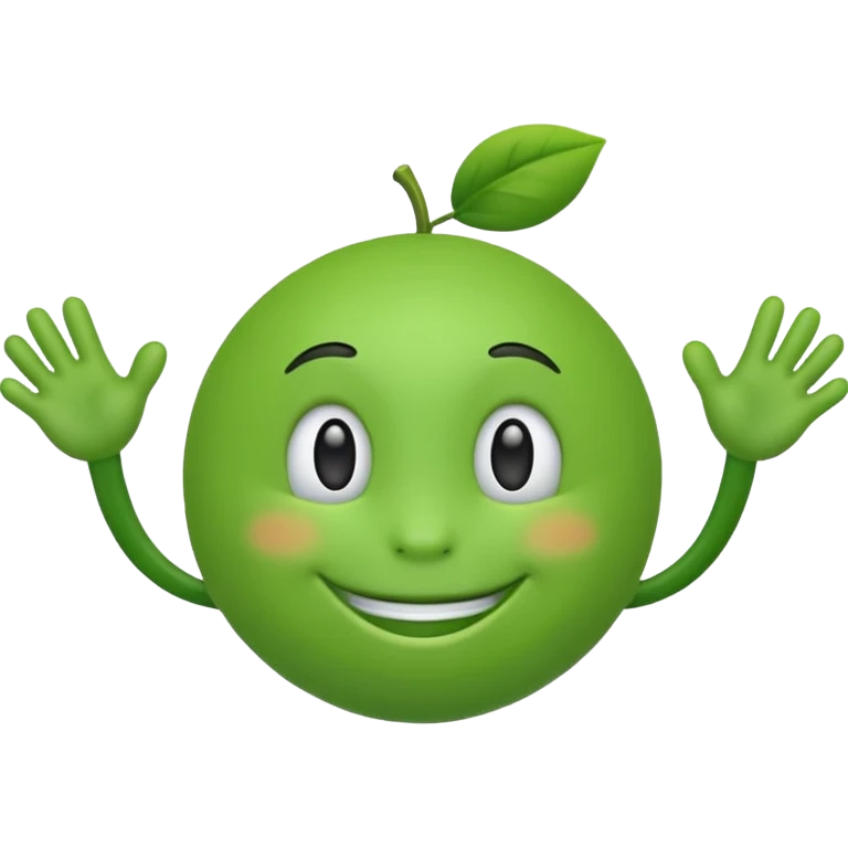 green emoji with limbs emoji