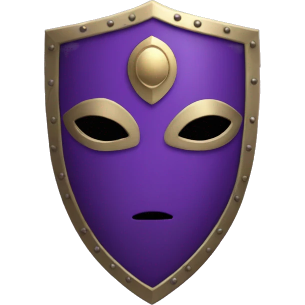 gladiator shield purple with eyes  emoji