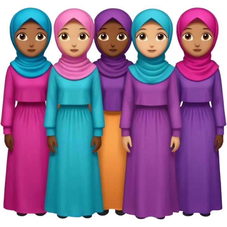 Hijabi girls with no face emoji
