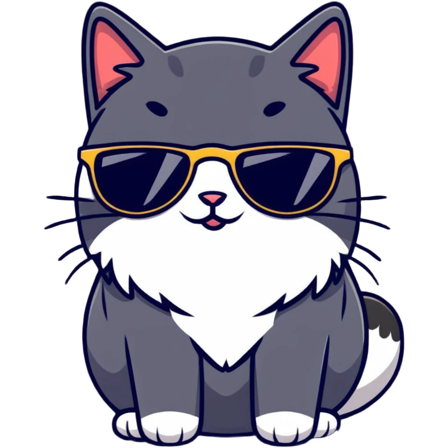 Cat with sunglasses emoji