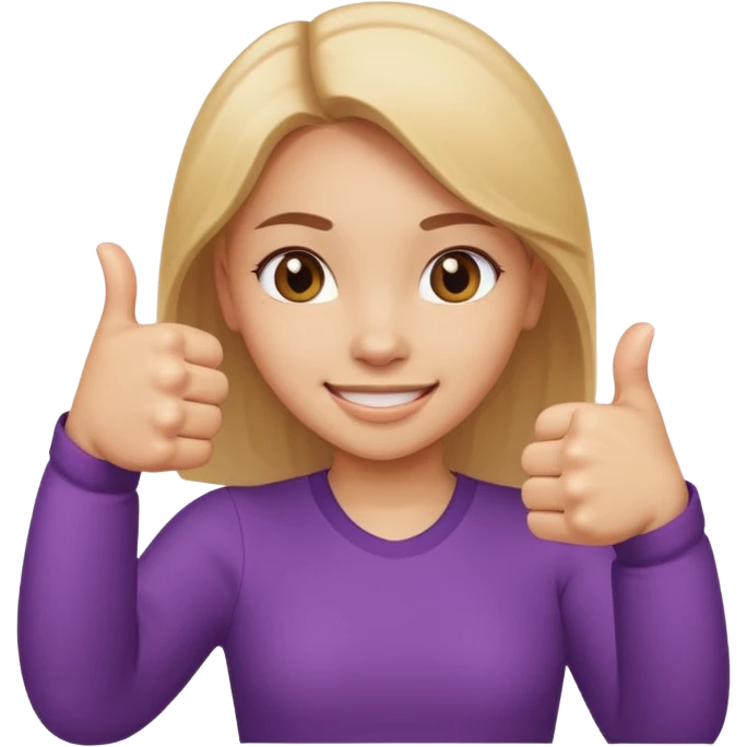 

a girl with a thumb ups and one with thumbs odwnv



 emoji