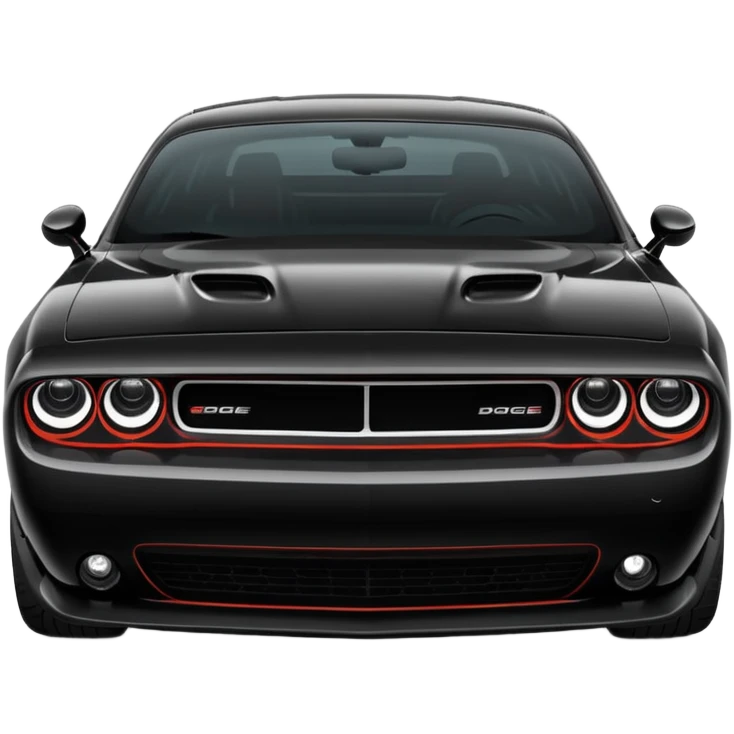 Black Dodge challenger (car) emoji
