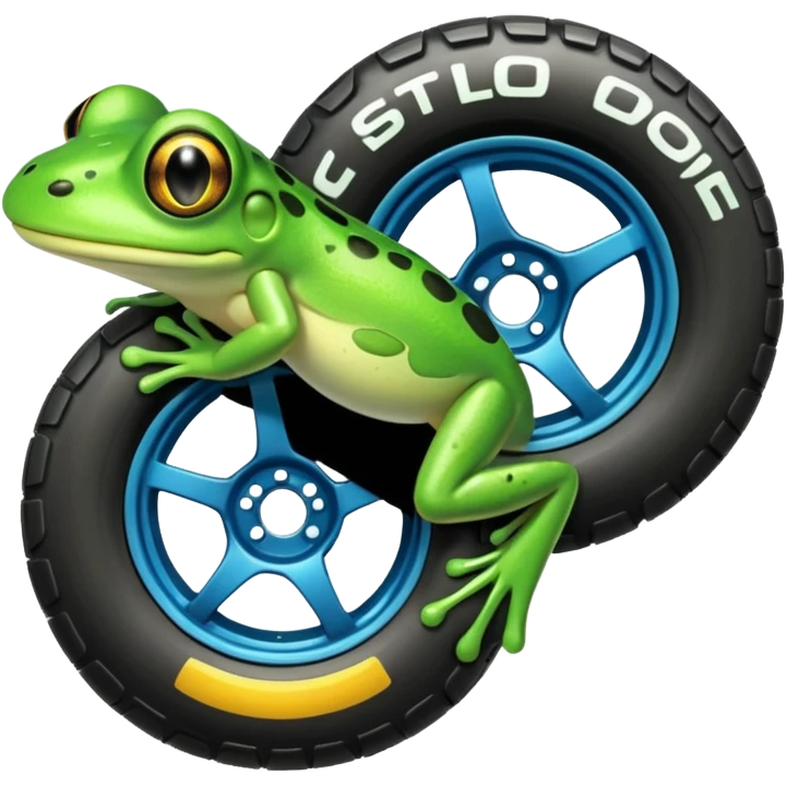 Frog Has Tire Body emoji