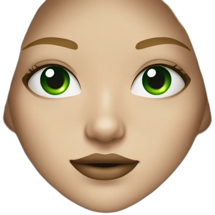 blondy hair girl with green eyes and septum nose in black tshirt emoji
