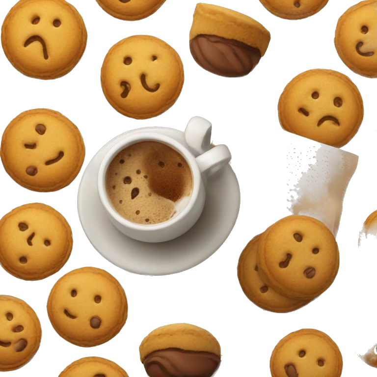 coffee with biscuit  emoji