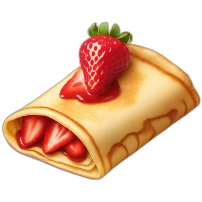 crepe with stawberry emoji