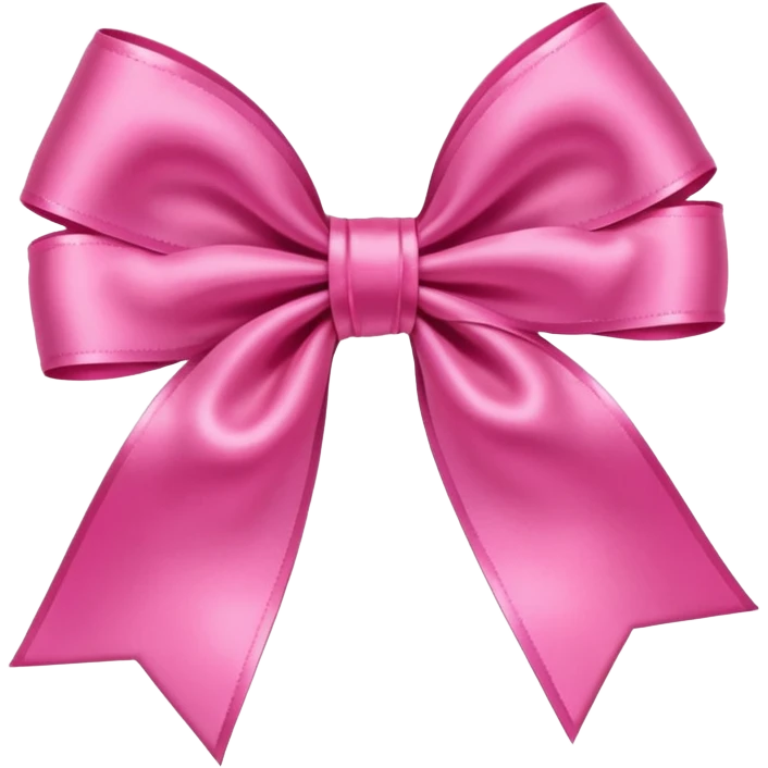 Pink bow cartoon in top view emoji