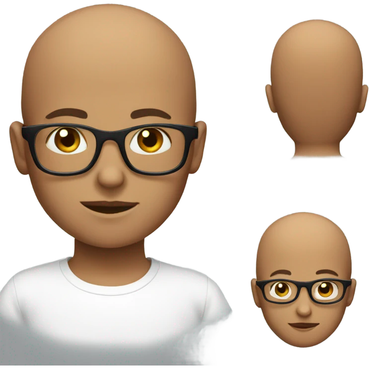 A bald boy with glasses  emoji