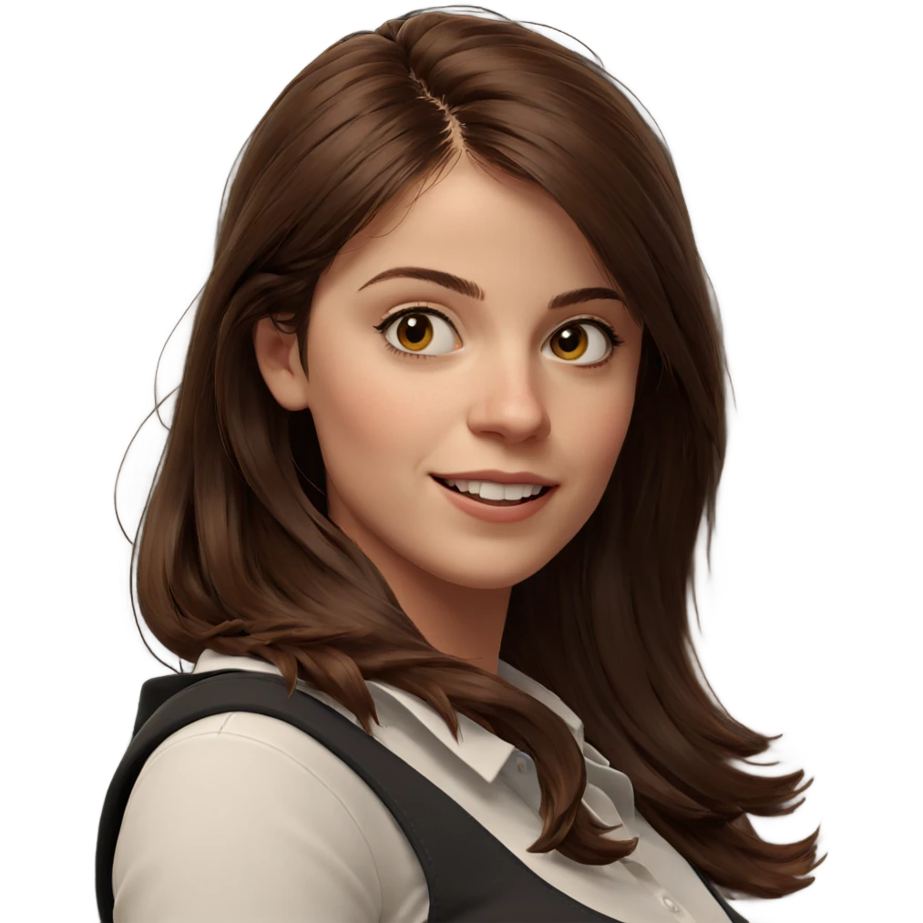 smiling girl in white shirt emoji