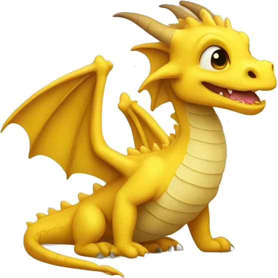 yellow cute dragon emoji
