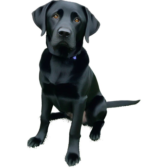3 year old black lab sitting emoji