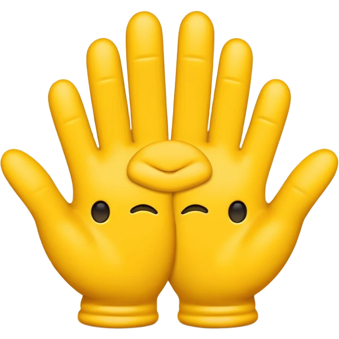 Yellow hands cupped emoji emoji