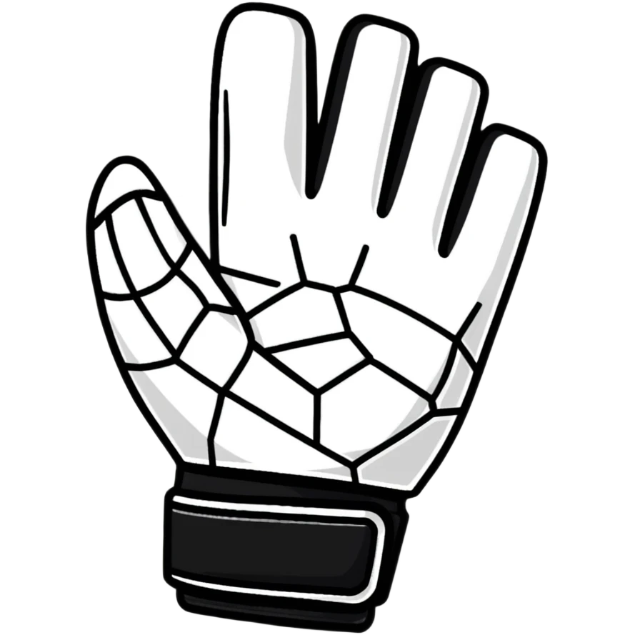 Soccer goalkeeper glove emoji