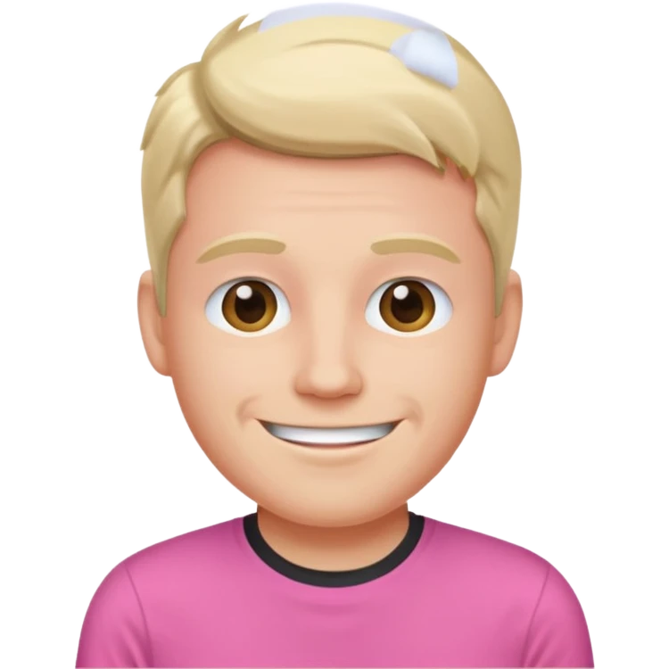 Barbie doll Ken Head pink t-shirt emoji