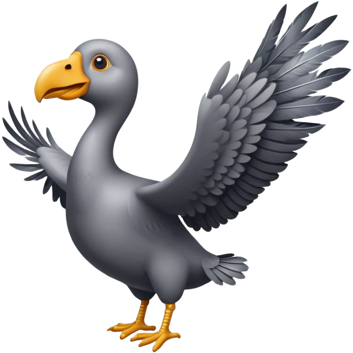 A dodo flyong in sky emoji