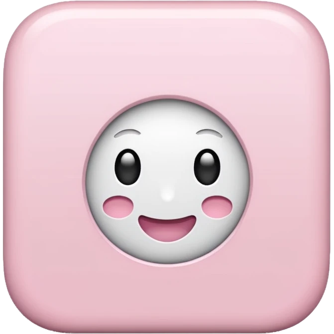 White A in a light pink sqaure emoji
