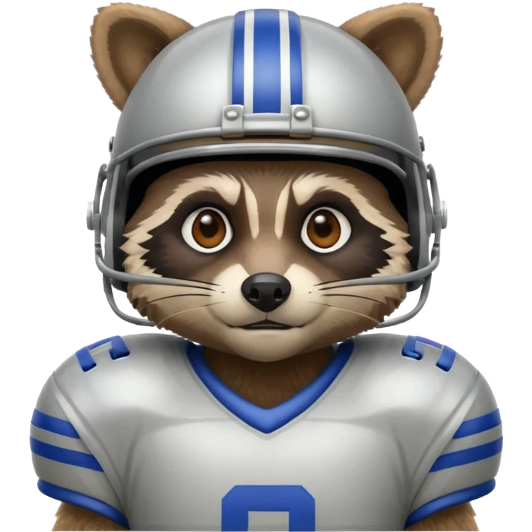american football player raccoon emoji