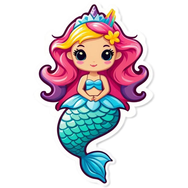 Mermaid unicorn princess fairy  emoji