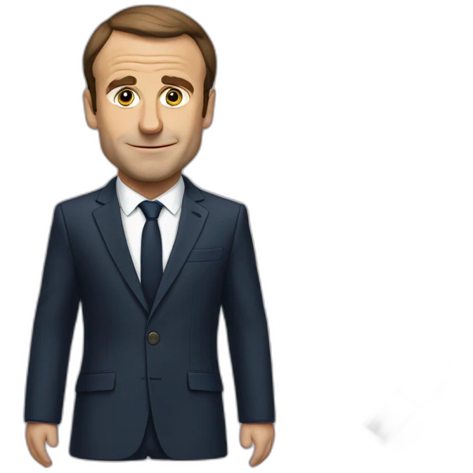 Macron qui tape emoji