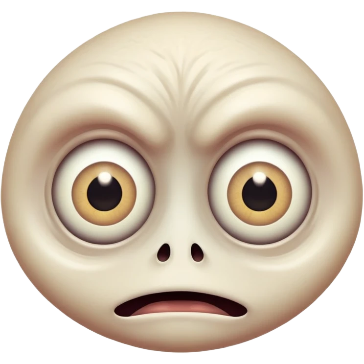 weird freaky creature with strange eyes and unusual expression emoji