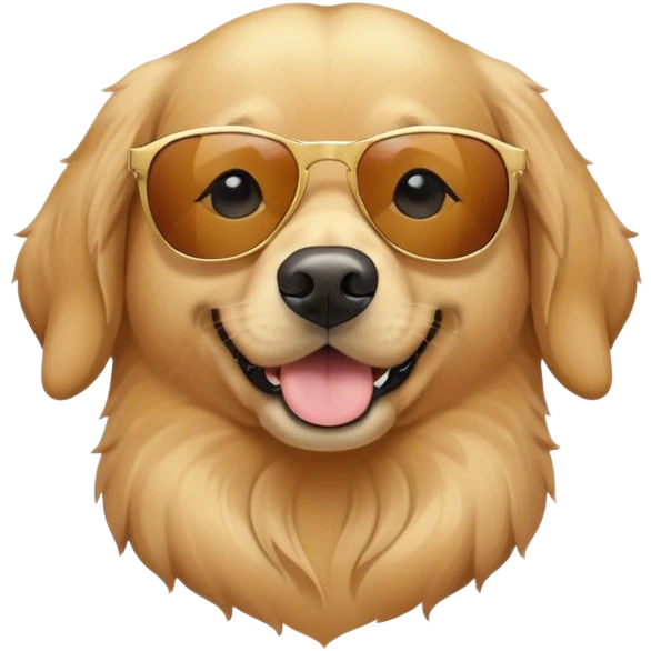 Golden retriever wearing sunglasses  emoji