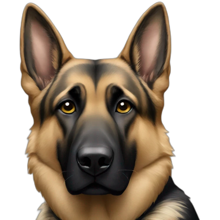 German shepherd wearing Purdue jersey emoji