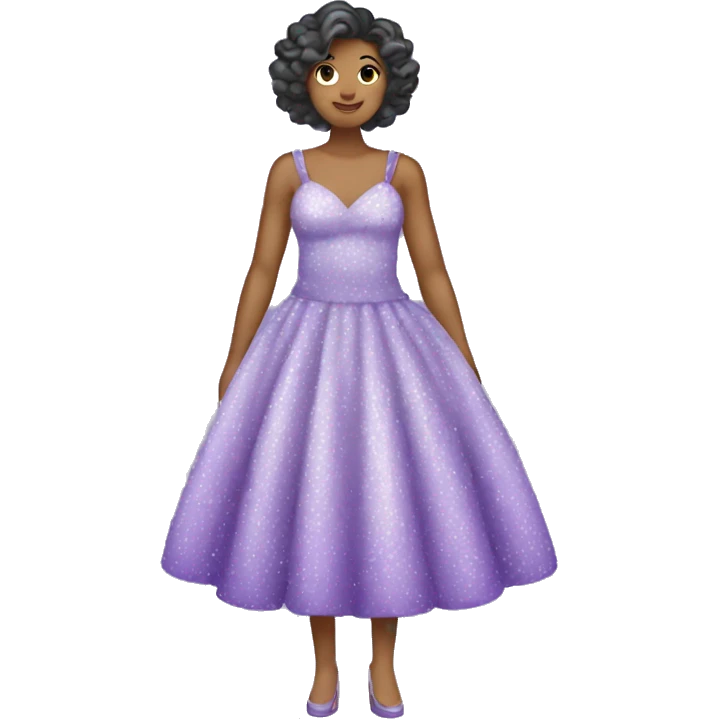 Lavender sparkly dress emoji