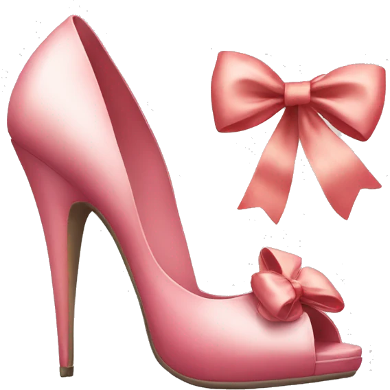 high heels with bow  emoji