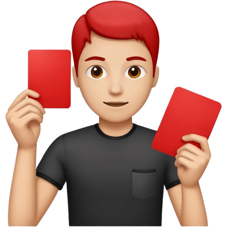 Eloji 🙂un carton rouge dans la main  emoji
