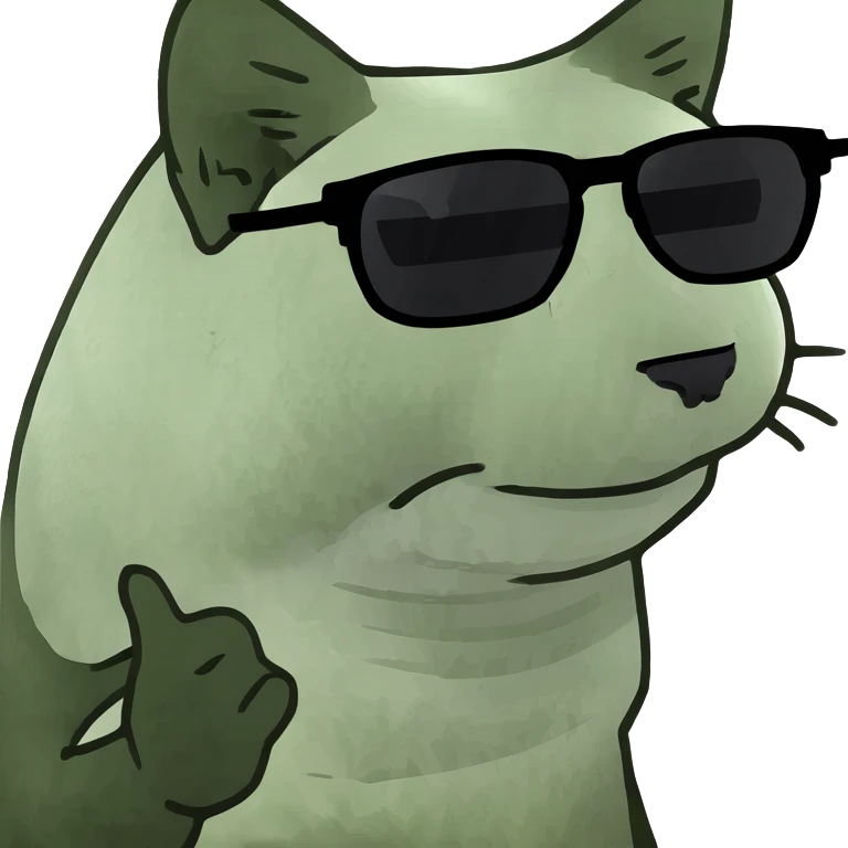 Cat with sunglasses emoji