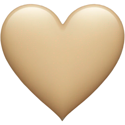 Beige heart emoji