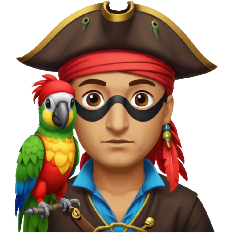 pirate and parrot emoji