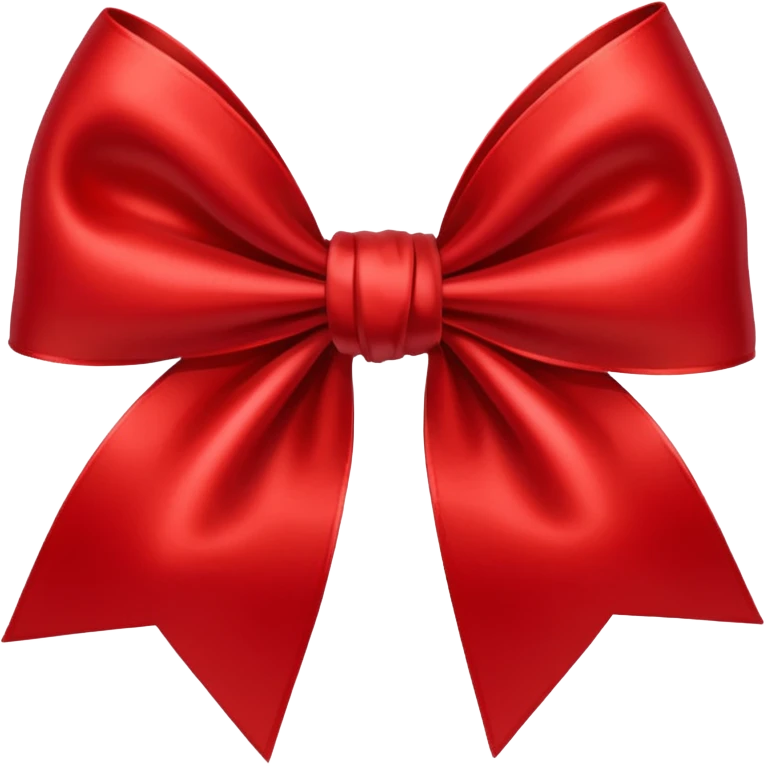 Élégant red bow emoji