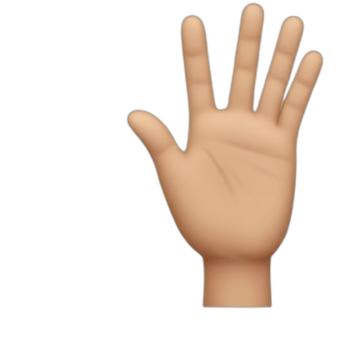 A dear saying hello with one hand  emoji
