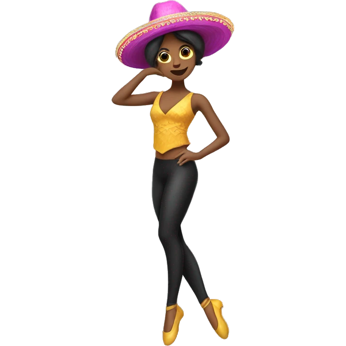 Bailarina de jazz con sombrero  emoji